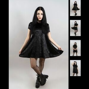 The Pretty Cult black velvet Stevie dress
